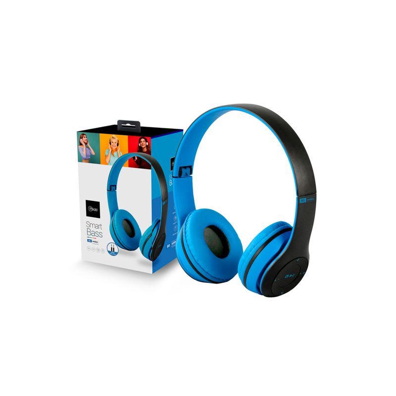MLAB - Audífonos Mlab Smart Bass 9067 Bluetooth Y Jack 3.5mm Azul MLAB