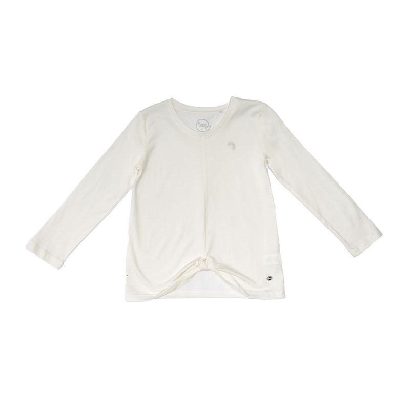 PILLIN - Polera Manga Larga Niña Crudo Pillin - Crema