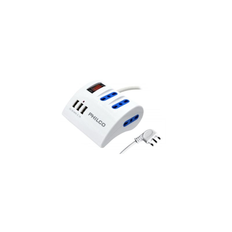 PHILCO - Alargador Philco Escritorio 3 220V 3 USB PHILCO