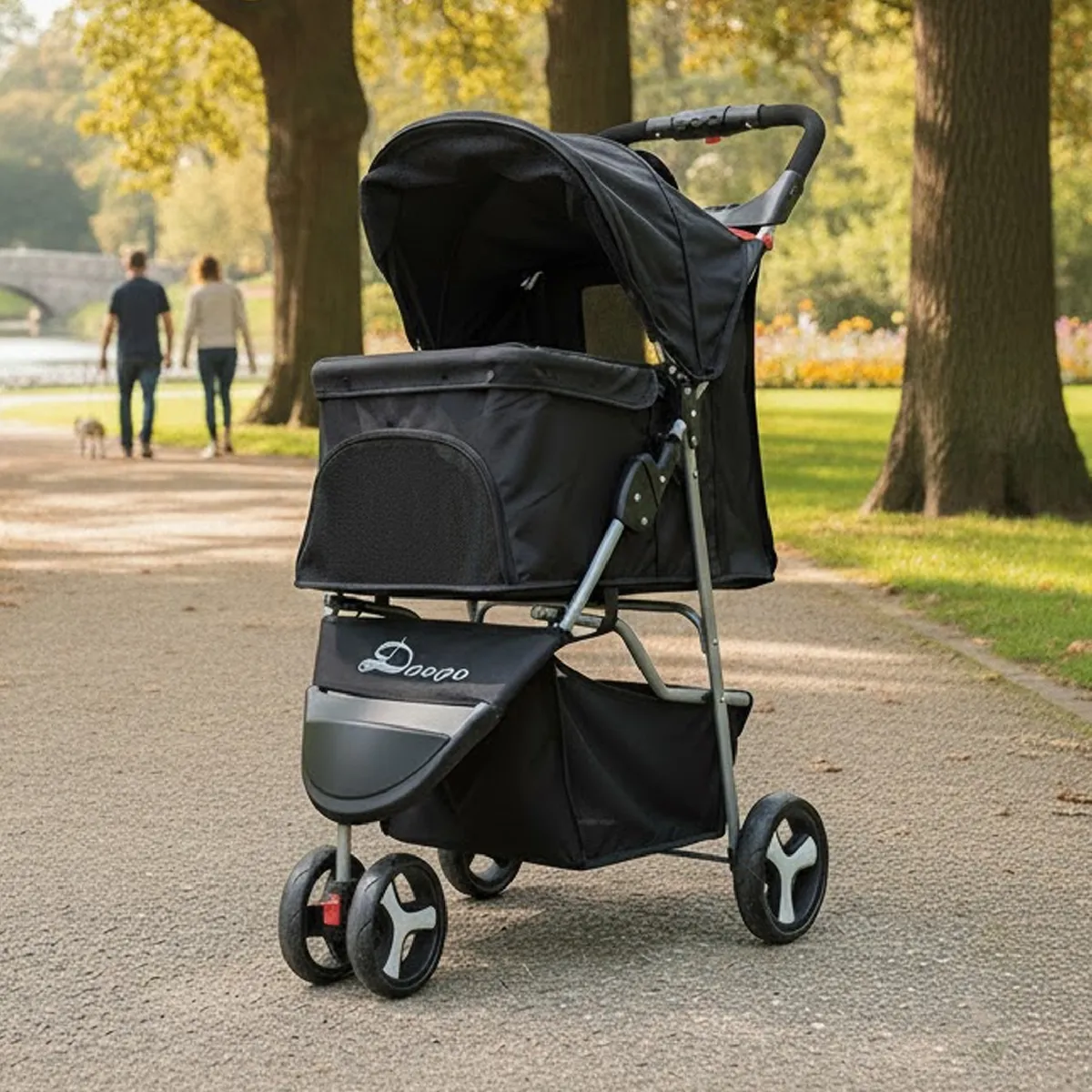 GENERICO - Coche Paseo Mascota Plegable Portatil 3 Ruedas