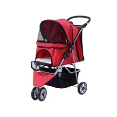 GENERICO - Coche Paseo Mascota Plegable Portatil 3 Ruedas