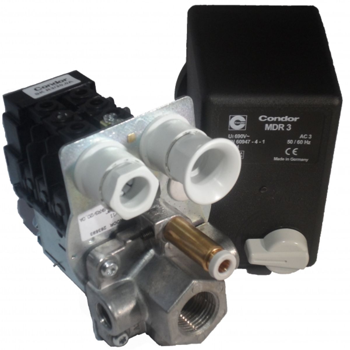 CONDOR - Presostato Compresor 10.3 - 16 Amperes. 10 - 8 Bar - 7.5 HP CONDOR