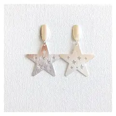 LILY JOYAS - Aros Estrellas Baño de Plata