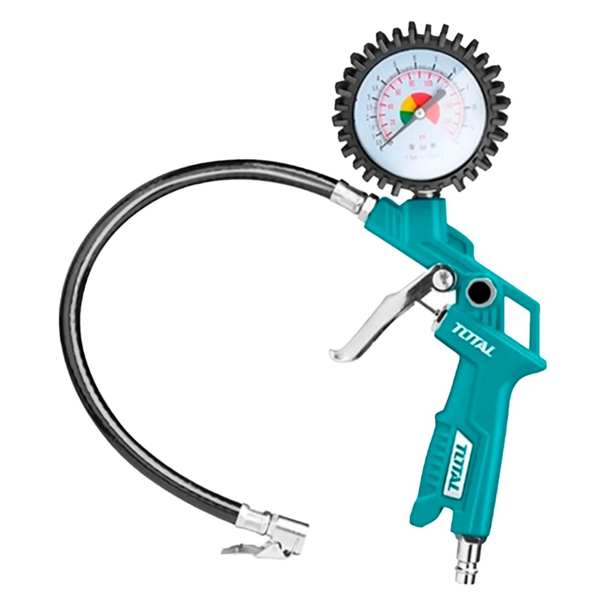 TOTAL TOOLS - Pistola P Inflar Y Calibrar Neumaticos Con Manometro