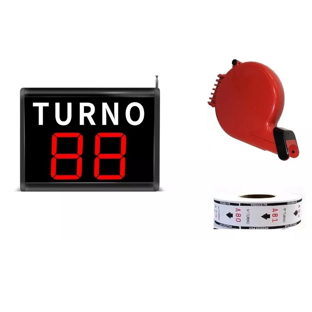 Kit Turnomatic Inalambrico  Dispensador De Nuemros1 Rollo