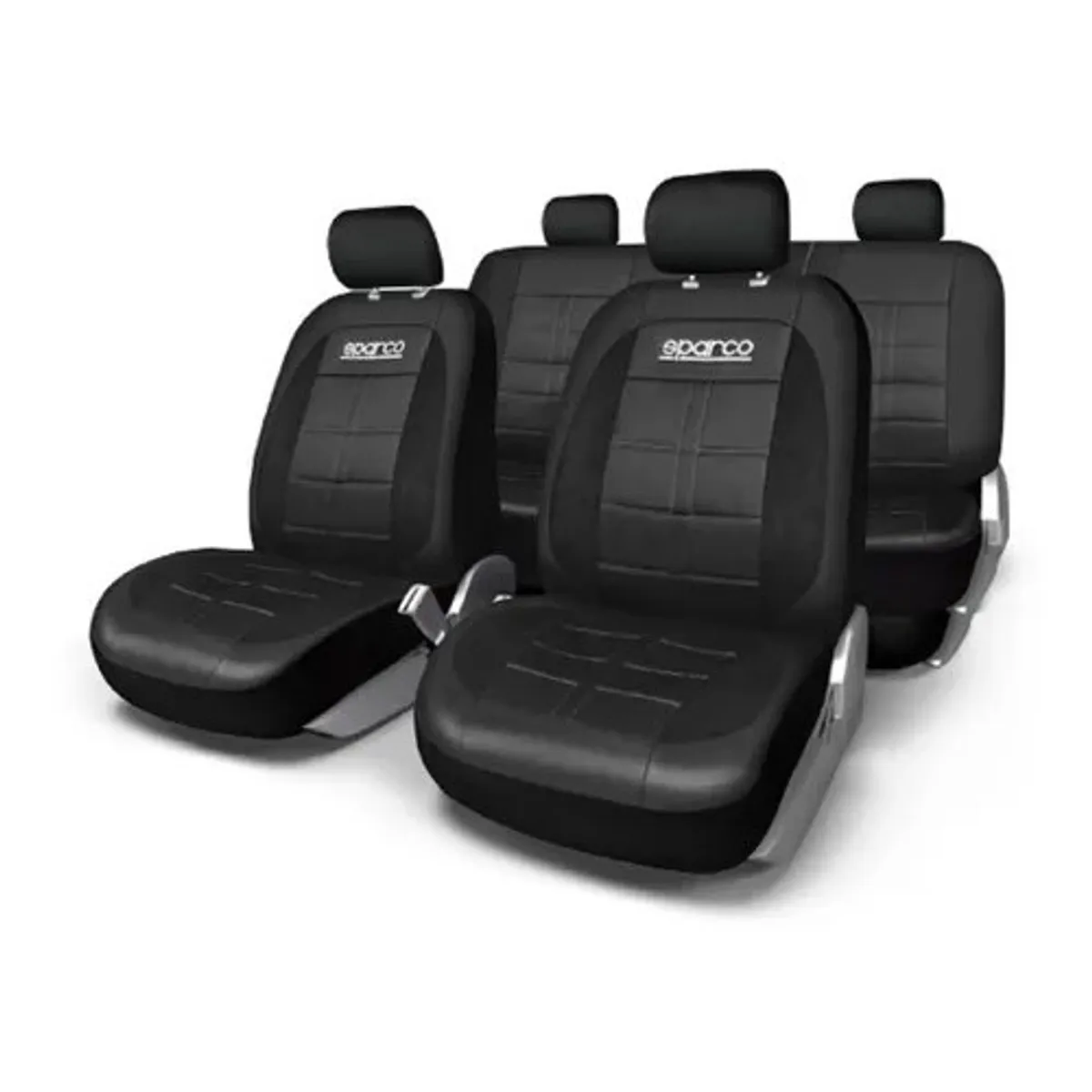 SPARCO - Fundas Cubreasiento Sparco Ecocuero Negro Universales
