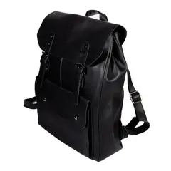 SANTINI - MOCHILA BLACK CUERO VEGANO