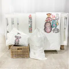 TUYO PRINT - Set Cuna Pack and Play Animales Acuarela -