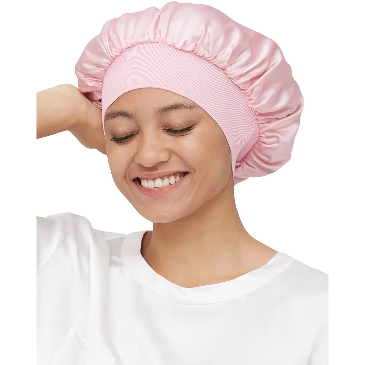 GENERICO - Gorro de satín para cabello rizado ondulado método curly
