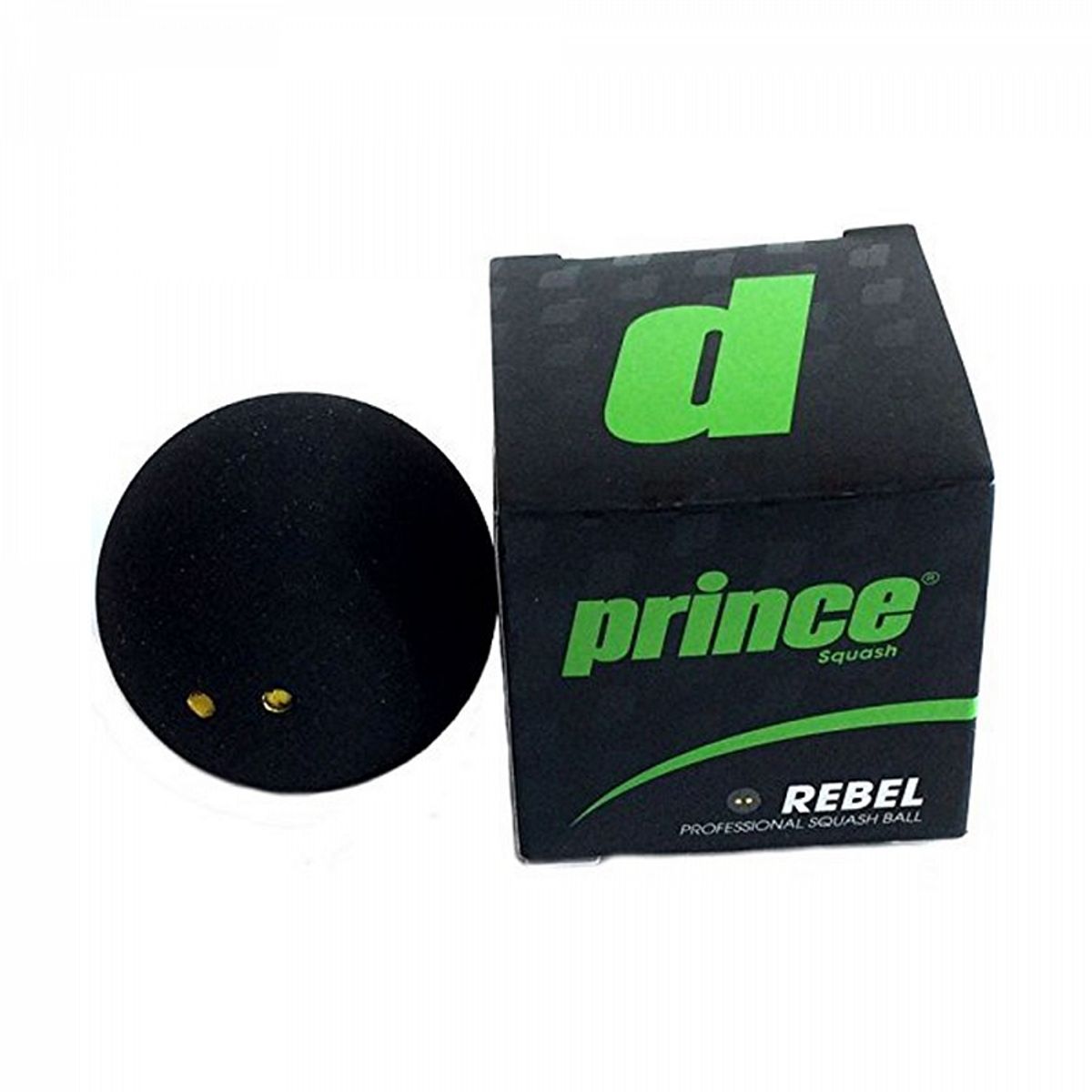 PRINCE - PELOTA DE SQUASH PRINCE REBEL DOBLE PUNTO AMARILLO