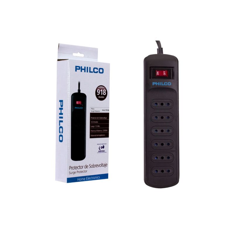 PHILCO - Protector Sobrevoltaje P9186 2200W 918 PHILCO