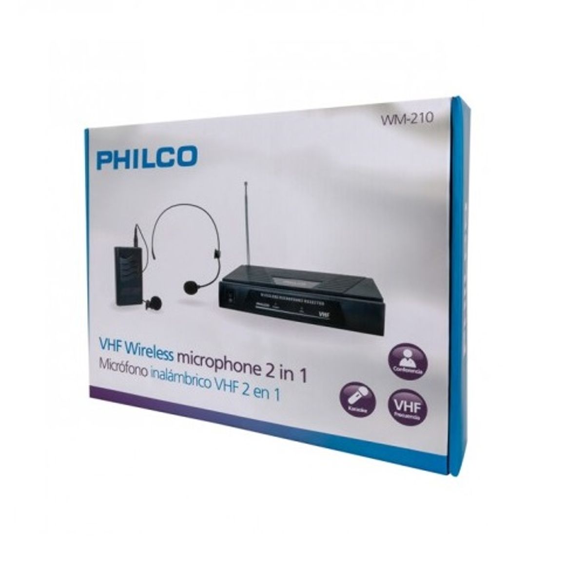 PHILCO - Micrófono Inalámbrico 2 En 1 Solapa y cintillo Wm-210 Philco