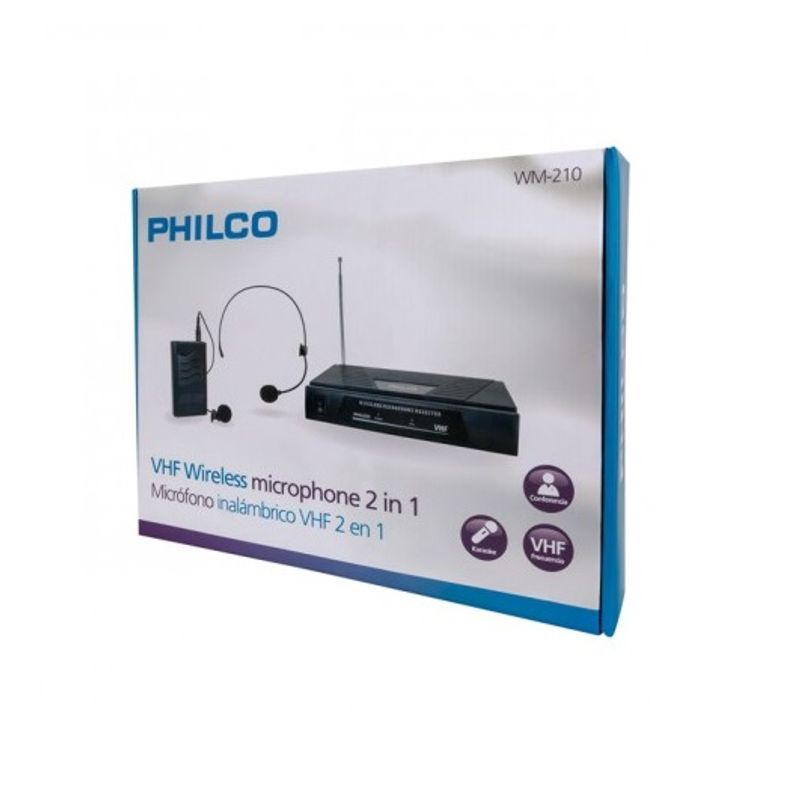 PHILCO - Micrófono Inalámbrico 2 En 1 Solapa y cintillo Wm-210 Philco
