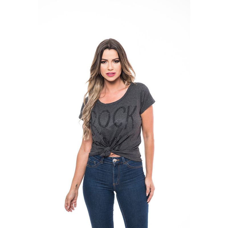 ROCK CAVIAR - POLERA MC PEDRERIA ROCK LETTERS GRAY  RC-17_.