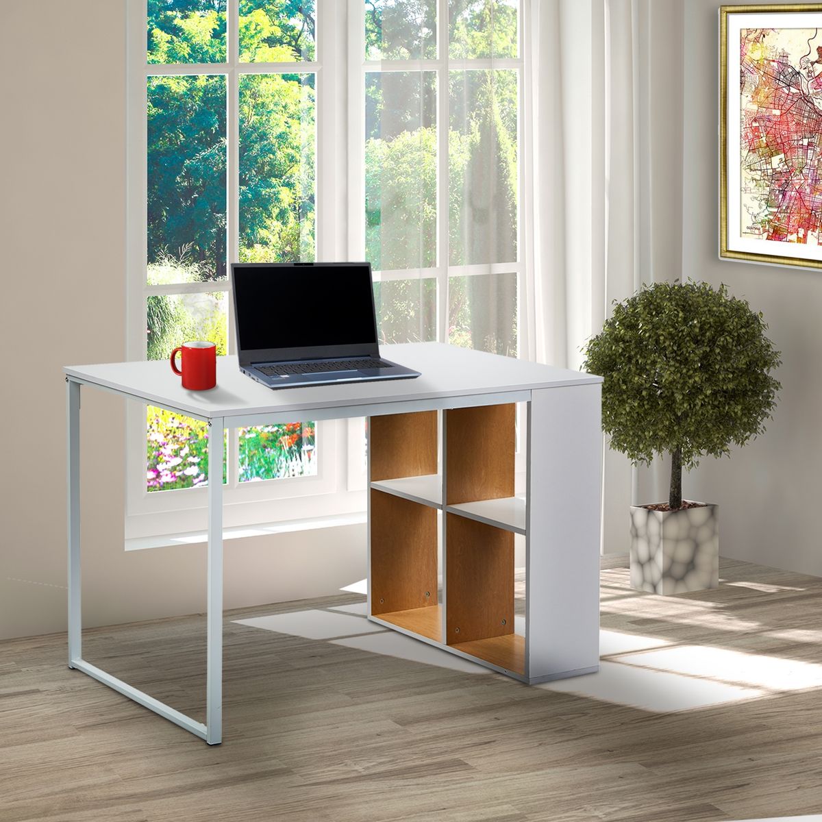 NOVAHUS - ESCRITORIO CON LIBRERO