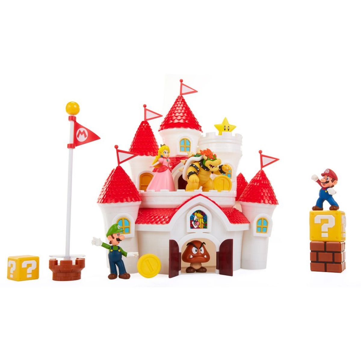 NINTENDO - Playset Castillo del Reino Mushroom Deluxe Super Mario