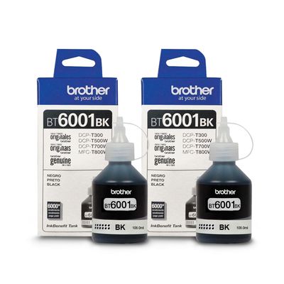 Brother 2 Tintas Bt6001 Bk Genuinas T300 T500 T700 T800