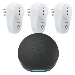 AMAZON - Pack Echo Dot 5 Alexa y 3 Enchufes WiFi Sonoff S26