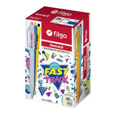 FILGO - Lápices retráctil Fastrack 1.0 / Caja 36 azul