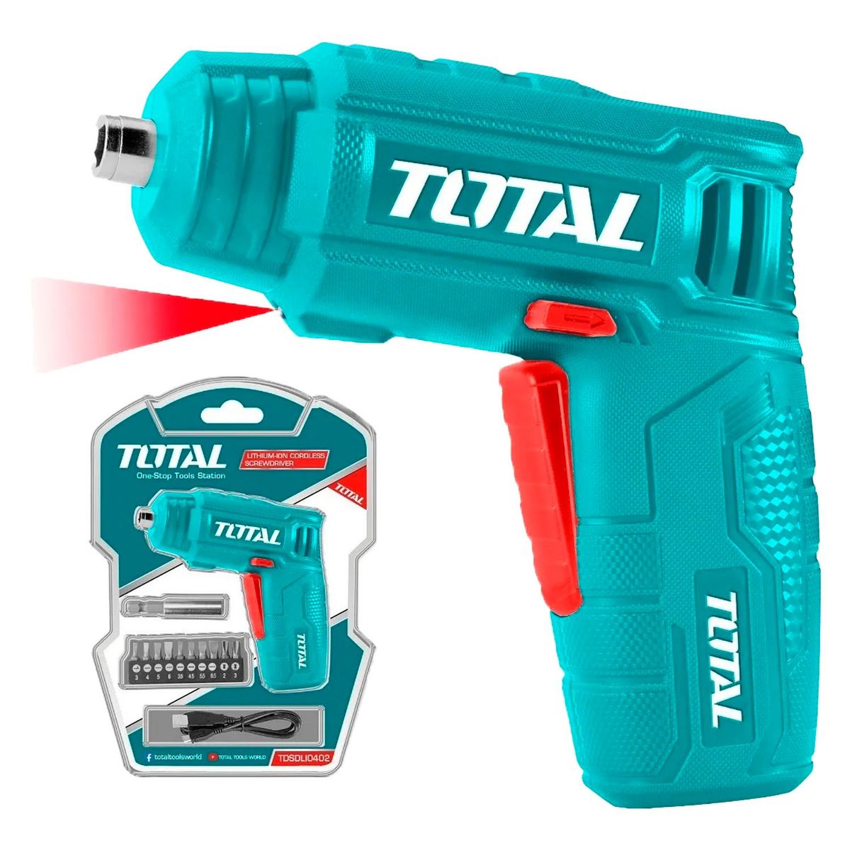 TOTAL TOOLS - Atornillador Inalambrico 4v