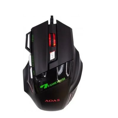 Imagen 2 del producto Mouse Gamer AOAS K90 Led Ergonomico 3200DPI 18mts Cable RGB