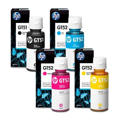 Hp 4 Tintas Genuinas Gt53 Gt52 Bcmy Ink Tank Series