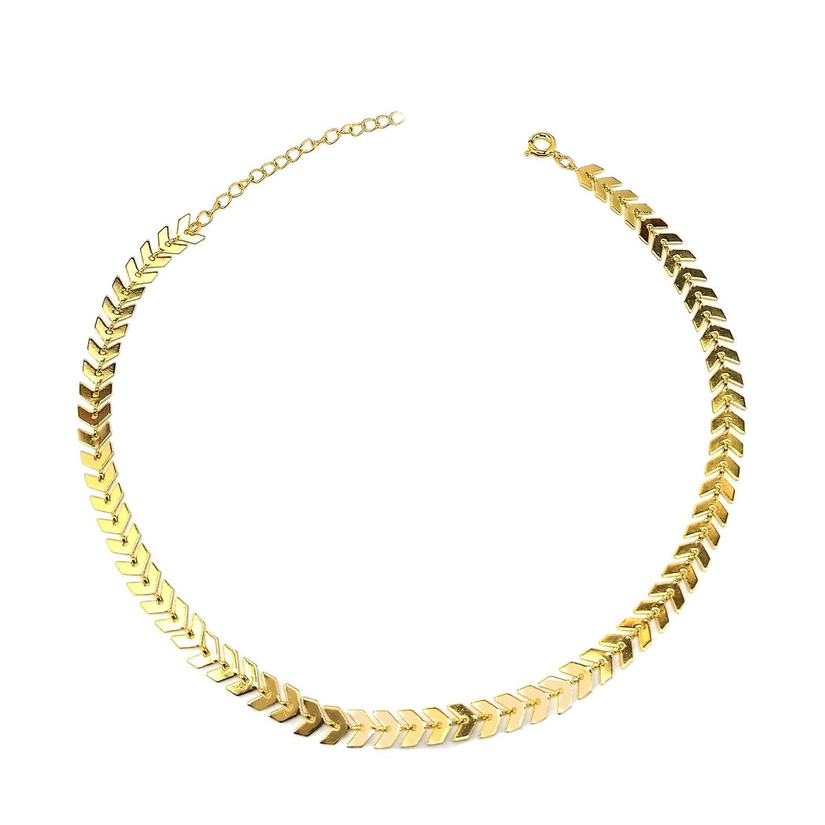 COGGIOLA - Collar Choker Flecha Enchapado Oro 18K