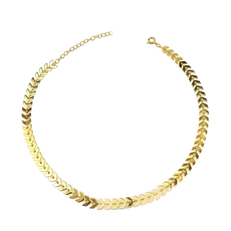 ANDREA COGGIOLA JOYAS - Collar Choker Flecha Enchapado Oro 18K