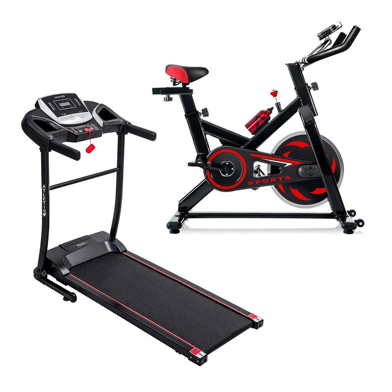 ATLETIS - Pack Bicicleta Spinning Go Fitness  Trotadora MP3 Altavoces
