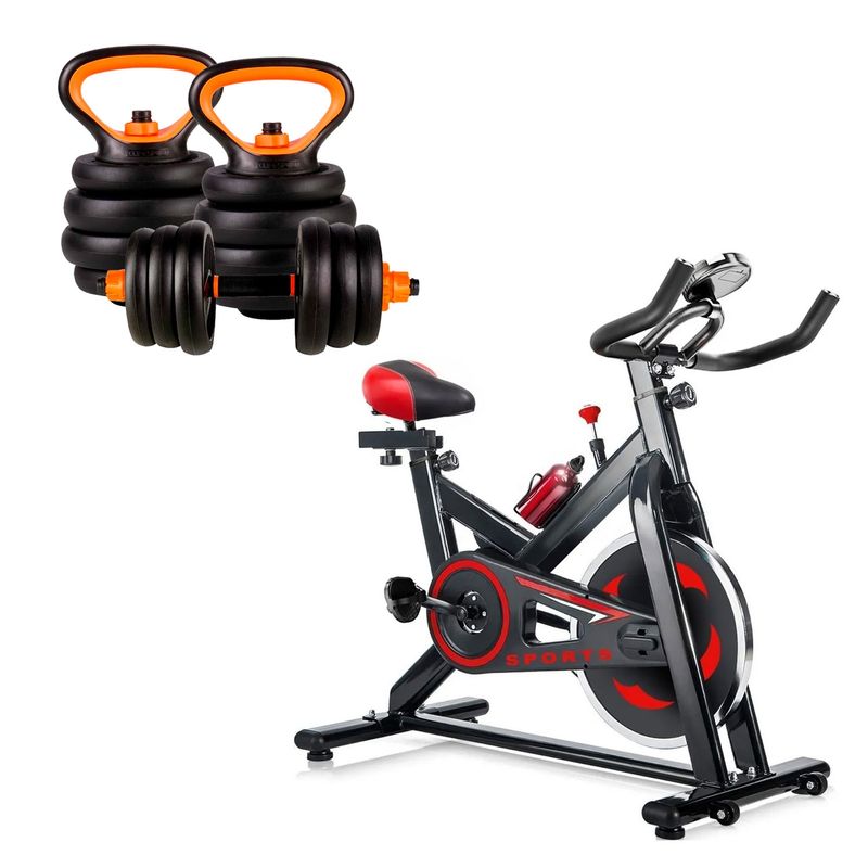 ATLETIS - Pack Spinning Go Fitness + Set Pesas 20 Kg Kettlebel
