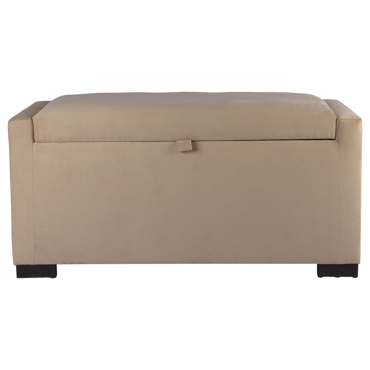 GENERICO - Banqueta Leyzy Beige Felpa con Baúl105x50x45 cm de Máxima Design