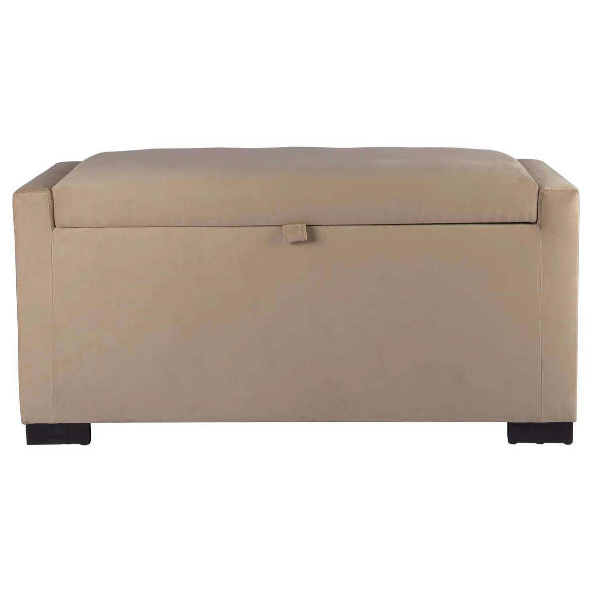 GENERICO - Banqueta Leyzy Beige Felpa con Baúl105x50x45 cm de Máxima Design