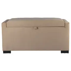 GENERICO - Banqueta Leyzy Beige Felpa con Baúl105x50x45 cm de Máxima Design.