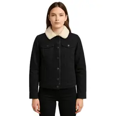 D'JOE - Chaqueta Mezclilla Jeans Chiporro Sherpa Mujer