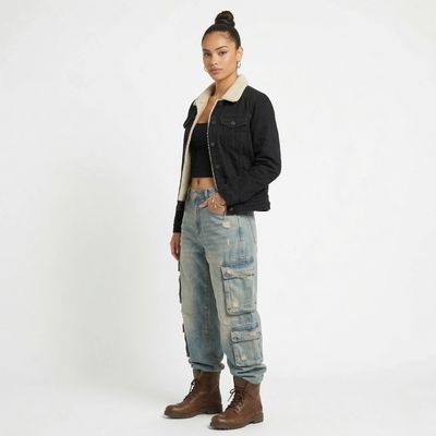Imagen 2 del producto Chaqueta Mezclilla Jeans Chiporro Sherpa Mujer