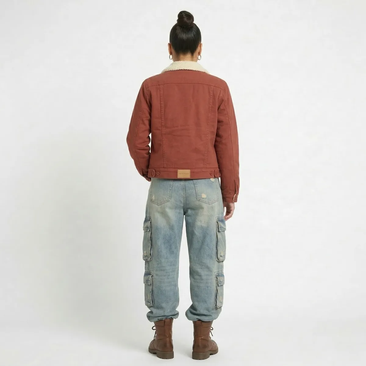 D'JOE - Chaqueta Mezclilla Jeans Chiporro Sherpa Mujer