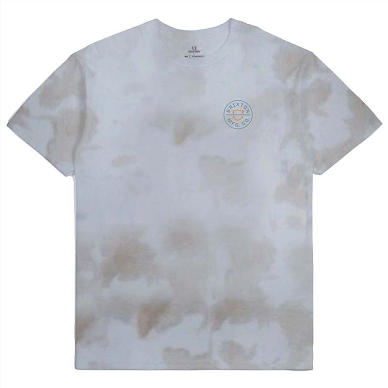 BRIXTON - Polera Men Crest II Mojave White Cloud Wash BRIXTON
