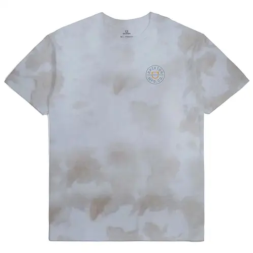 BRIXTON - Polera Men Crest II Mojave White Cloud Wash