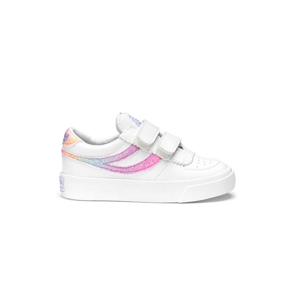 SUPERGA - Zapatilla 2846 Kids Seattle Strap Iridescent White Pink SUPERGA