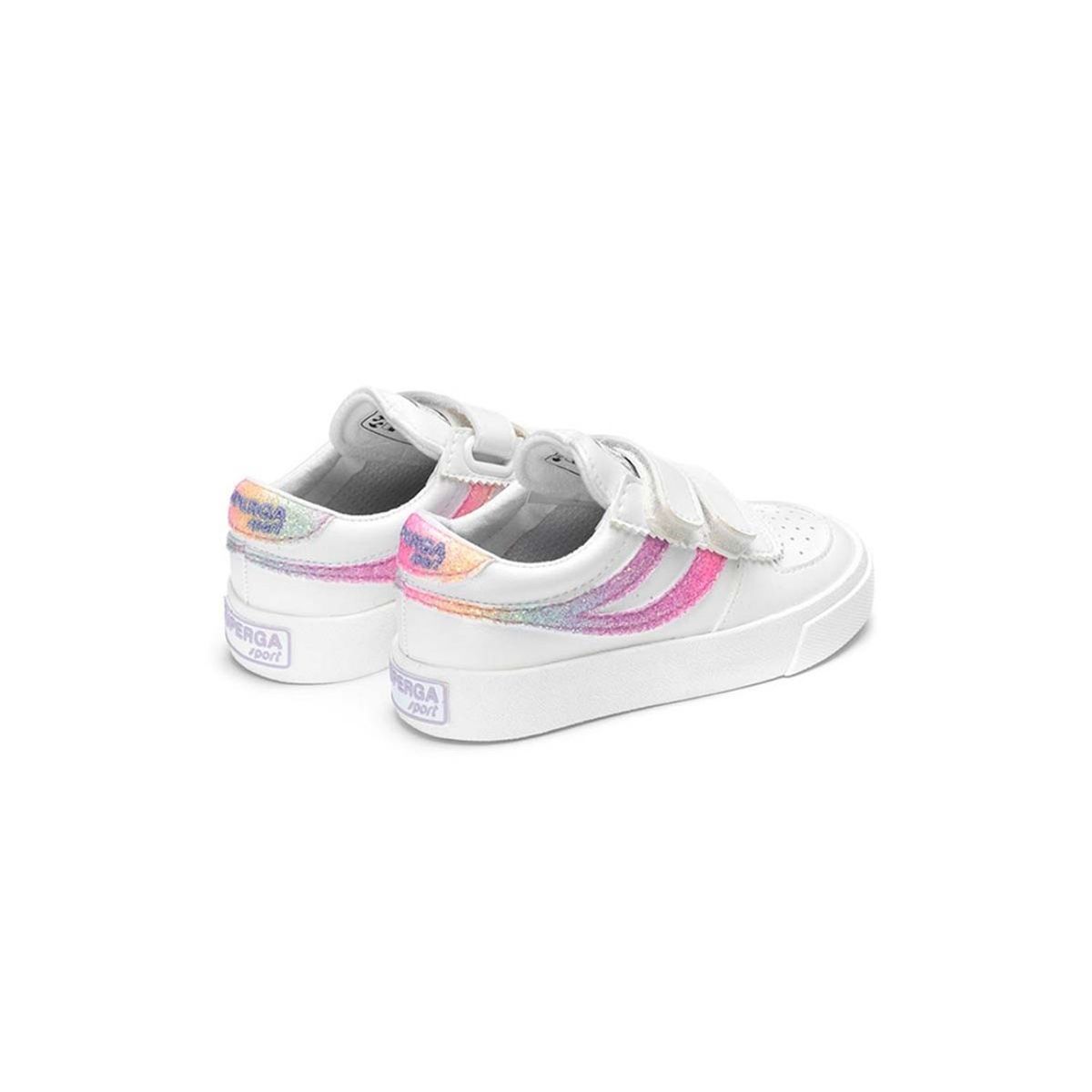 SUPERGA - Zapatilla 2846 Kids Seattle Strap Iridescent White Pink SUPERGA