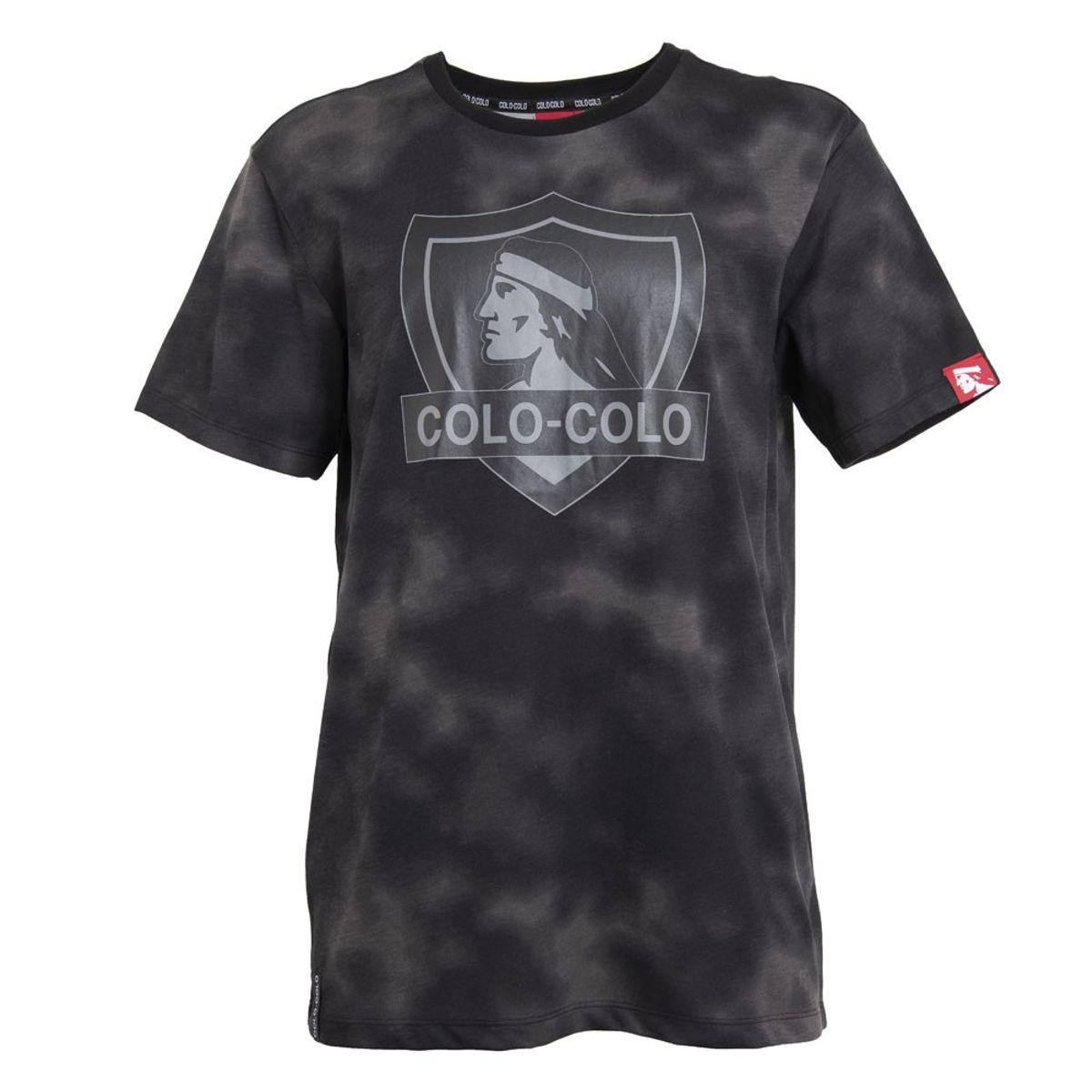 COLO COLO - Polera Tiedye Black Escudo COLO COLO