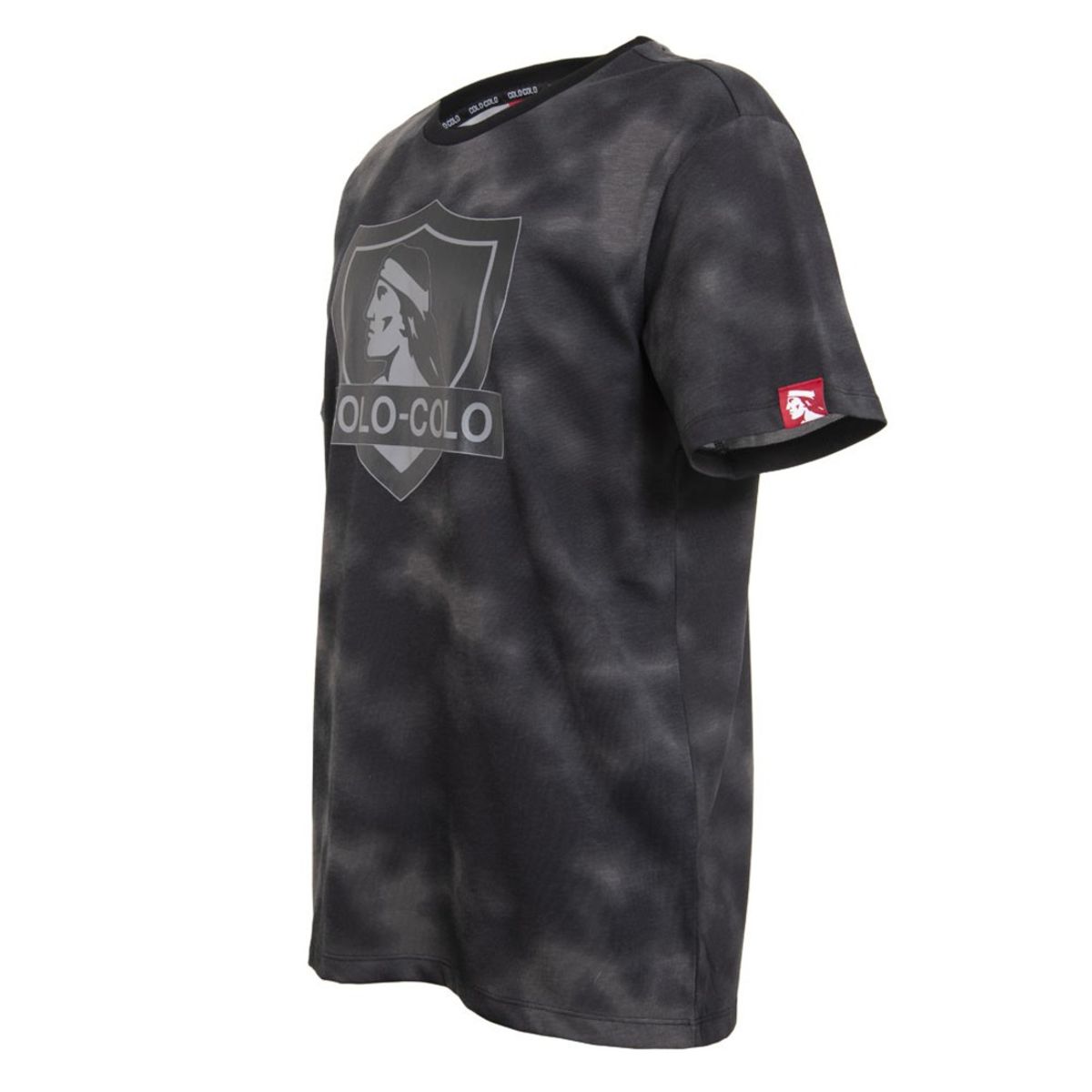 COLO COLO - Polera Tiedye Black Escudo COLO COLO