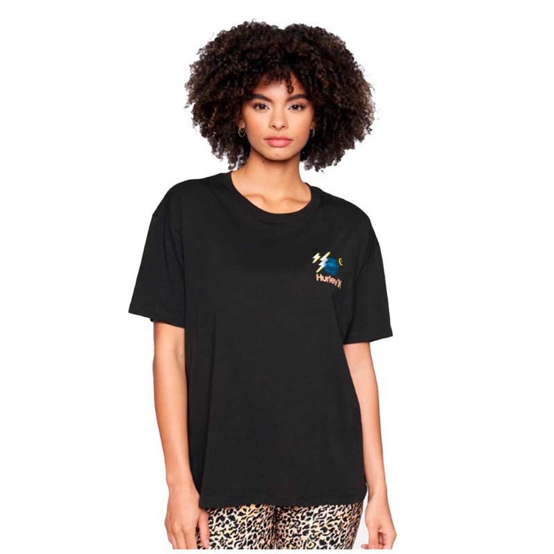 HURLEY - Polera Shroomed Boyfriend Tee Caviar HURLEY.