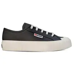 SUPERGA - Zapatilla 2630 Stripe Vegan Faux Black White - Negro