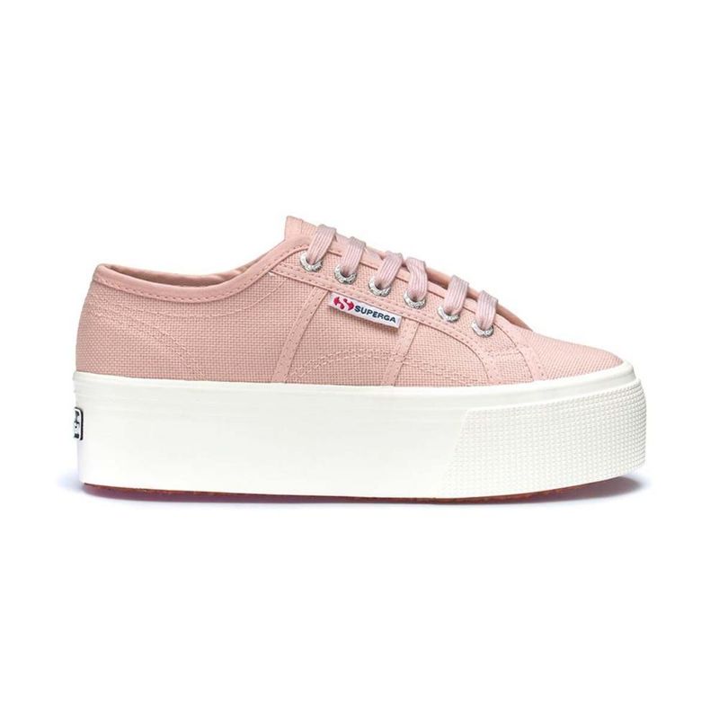 SUPERGA - Zapatilla 2790 Platform Pink Skin F Avorio - Rosa