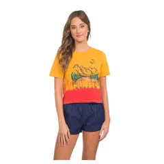 HURLEY - Polera Moonlake Tied Crop Sulp Dipd