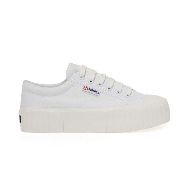 SUPERGA - Zapatilla 2631 Stripe Platform White White SUPERGA