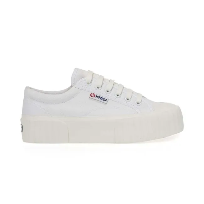 SUPERGA - Zapatilla 2631 Stripe Platform White White SUPERGA