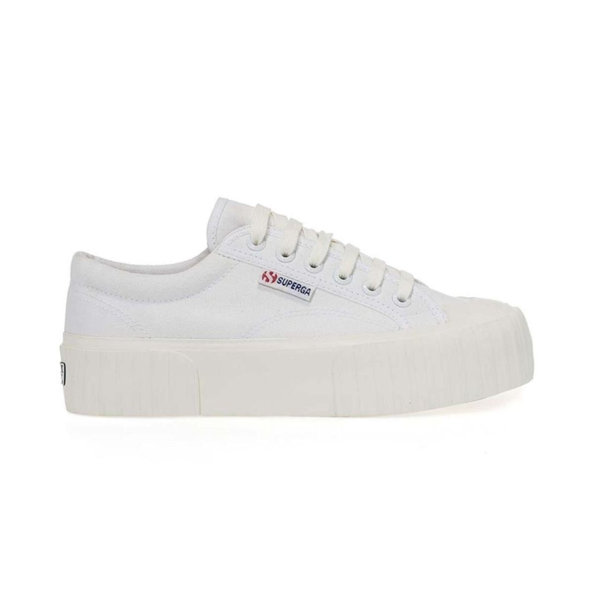 SUPERGA - Zapatilla 2631 Stripe Platform White White SUPERGA