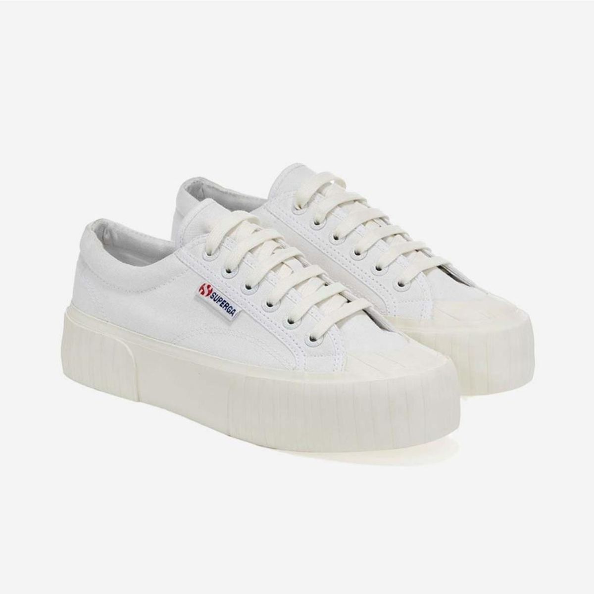 SUPERGA - Zapatilla 2631 Stripe Platform White White SUPERGA